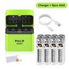 PALO Caricabatterie Intelligente 1.5V AA+AAA Batteria Ricaricabile ad Alte Prestazioni con Batteria agli Ioni di Litio 1.5V AAA