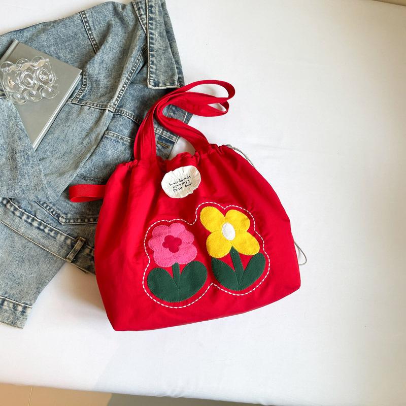 Летняя новая маленькая тканевая сумка с цветочным принтом, модная сумка-тоут с цветочным принтом, модная 2025, для поездок на работу, сумка большой вместимости, женская