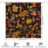 Autumn Leaves Birds Mushroom Shower Curtain Waterproof Printed Bathroom Decor For Home Decoration