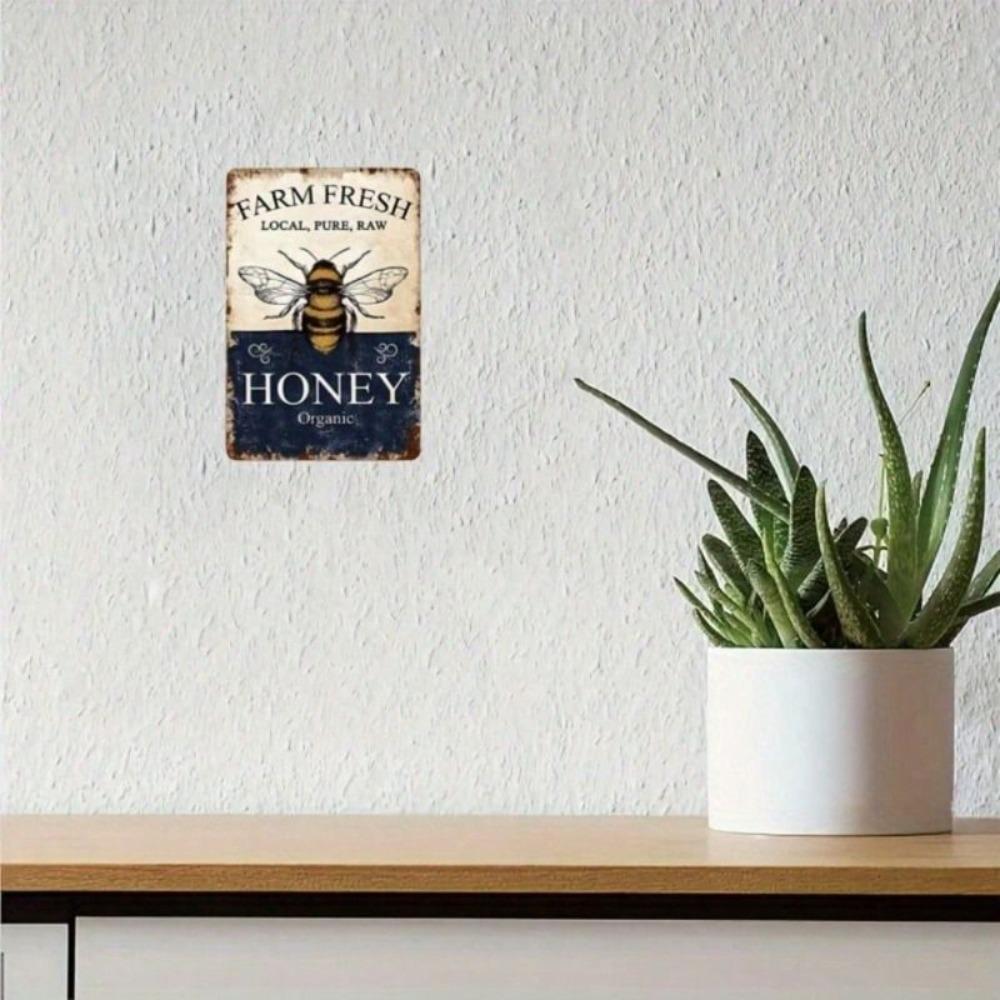 Metal Wall Art Farmhouse Honey Decor Rustic Vintage Poster For Kitchen