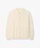 Man On The Boon Silk Wool Polo Cardigan_Cream 4716113012