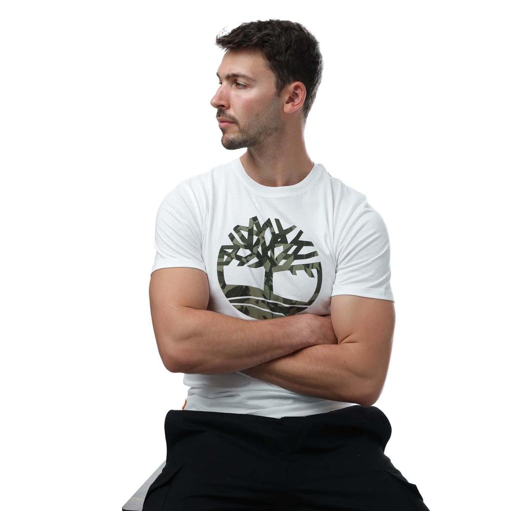 Timberland Mens Camo Logo T-Shirt