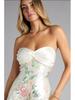 New Floral Lace-up Bandeau Bowknot Dress for Women