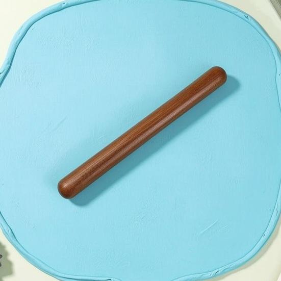Holz-Nudelholz Natürliches Massivholz Mehrzweck-Teigroller Antihaft-Küchenwerkzeug für Fondant Kuchenboden Kekse Brot Pizza Knödel