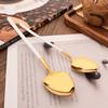 White Gold 30Pcs Dinnerware Set Knife Dessert Fork Spoon Tableware Cutlery Set 18/10 Stainless Steel Flatware Silverware Sets