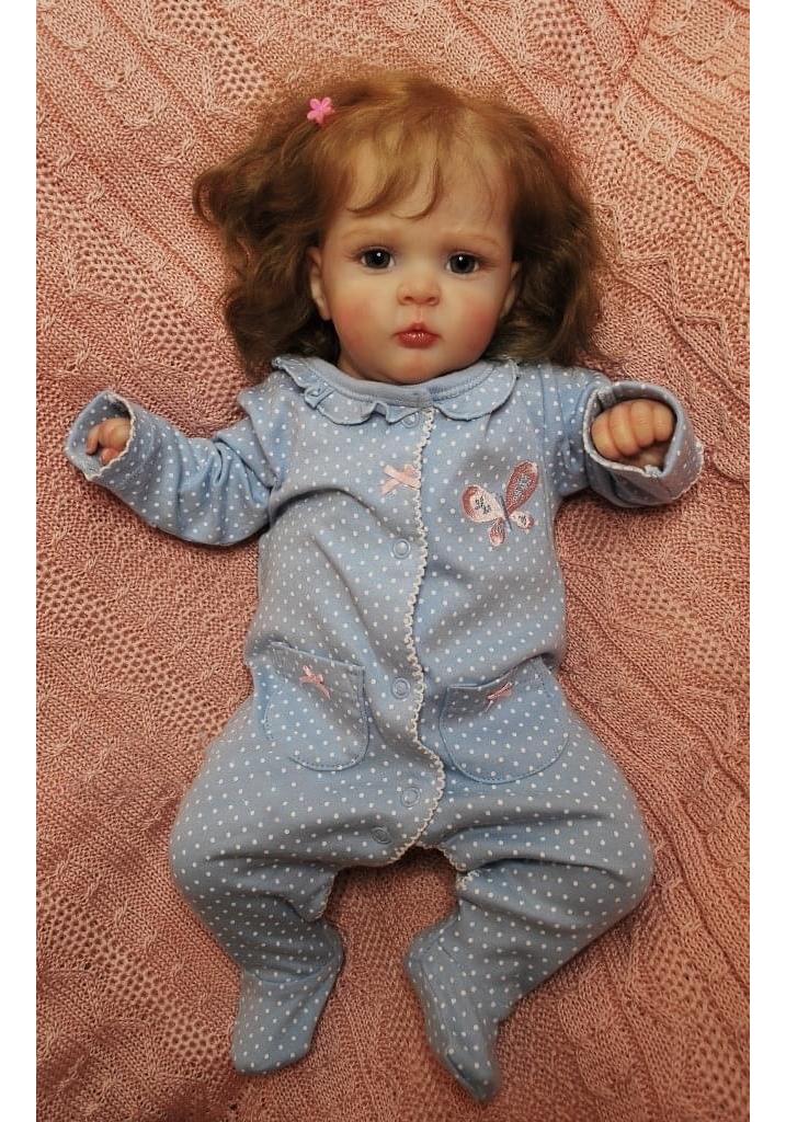 19-Inch Handmade Realistic Doll Jocy with 3D Skin Veins 48 cm Cloth Body