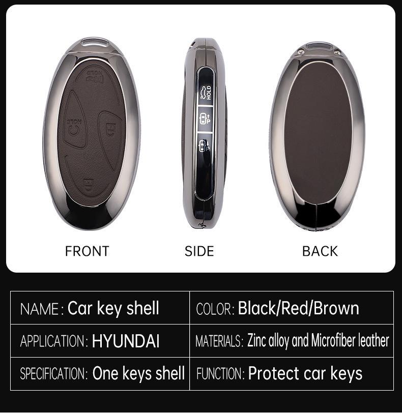 Key Case for Modern Tucson, 11th Gen Sonata, Encino, Santa Fe, and Elantra Models