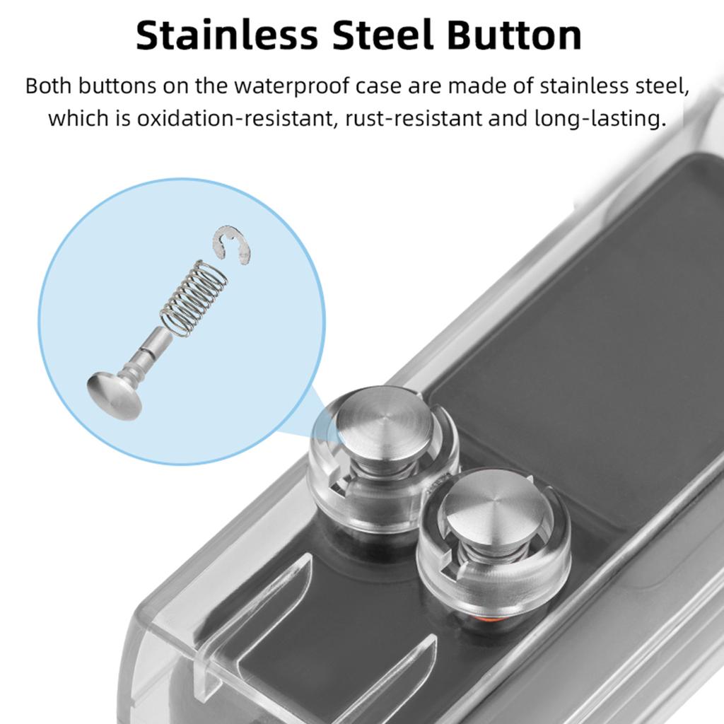 Dive Case for Pocket 3 Waterproof Protective 131ft/40m Underwater Dive Housing Case Bracket Camera Accessories