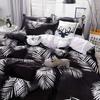 Palm Leaf Comforter Cover Set Leaves Print Bedding Set Queen Size for Kids Adult Botanical Plant Duvet Cover Soft Quilt Cover