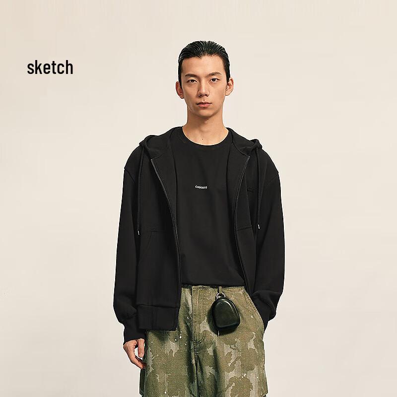 

CROQUIS Men s Loose Fit Hooded Cardigan Sweatshirt L