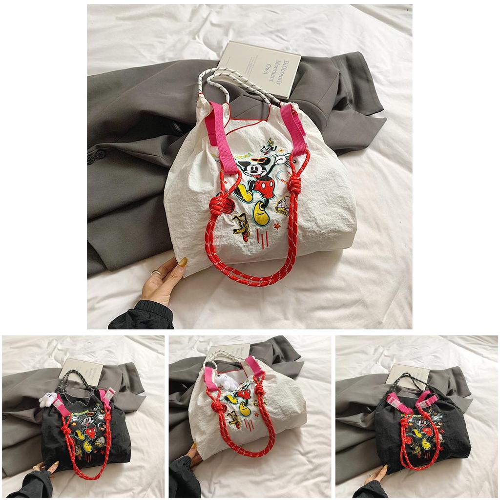 Girl Cartoon Mickey Mouse Backpack With Polyester Material For School And Outings