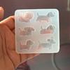 Silicone Keychain Molds Resin Jewelry Moulds Dog Shape Earring Molds Epoxy Resin Accessories for Making Accessories