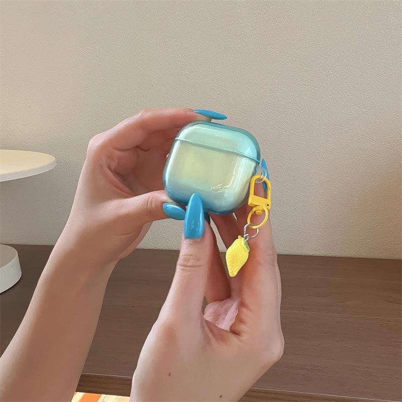 Ins wind simple contrasting splicing gradual change applicable AirPods 1 /pro1 earphone protective case cover two or three generations of new models