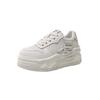 All-cowhide thick-soled mesh little white shoes for women in the summer of 2025, the new sports versatile explosion increases the breathable tide