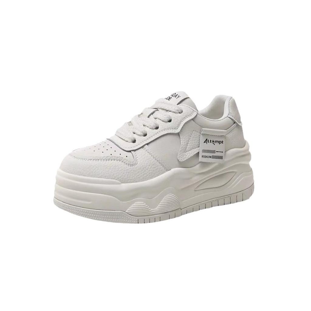 All-cowhide thick-soled mesh little white shoes for women in the summer of 2025, the new sports versatile explosion increases the breathable tide