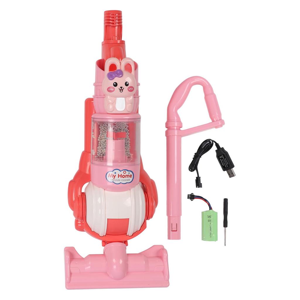 Kids Vacuum Cleaner Toy Cartoon Animal Modeling 180 degrees  Rotating Dust Port with Light Music Toddler