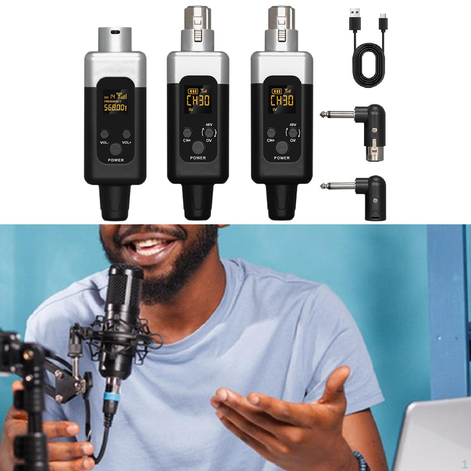 

Микрофонный передатчик, приемник, адаптер, беспроводная микрофонная система для динамика на тележке 3pcs