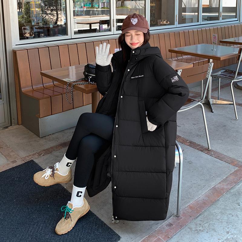 Winter new down cotton-padded clothes women's long over-the-knee to Korean version of cotton-padded jackets thickened warm loose coats