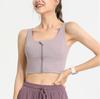 Zipper Sports Underwear Women's High-strength Shockproof Running Top, Beautiful Back Gathering Bra, Yoga Outer Vest