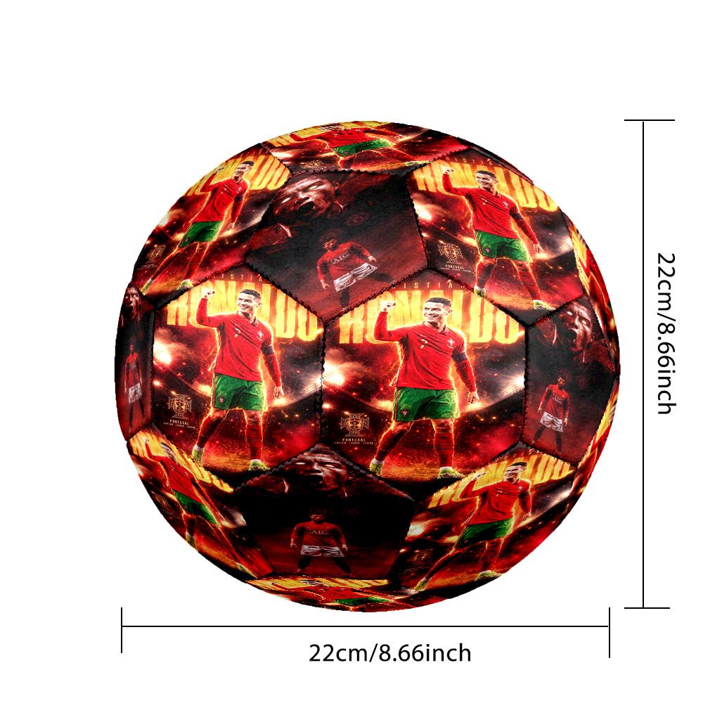 Abilità Acrobatica di Ronaldo Pallone da Calcio Taglia 5 Calcio Cucito a Macchina Allenamento e Partite Indoor/Outdoor Regalo Unico per gli Amanti del Calcio