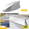 2SET Car Shark Fin Roof Antenna Aerial FM/AM Signal Radio Trim Universal Decor S
