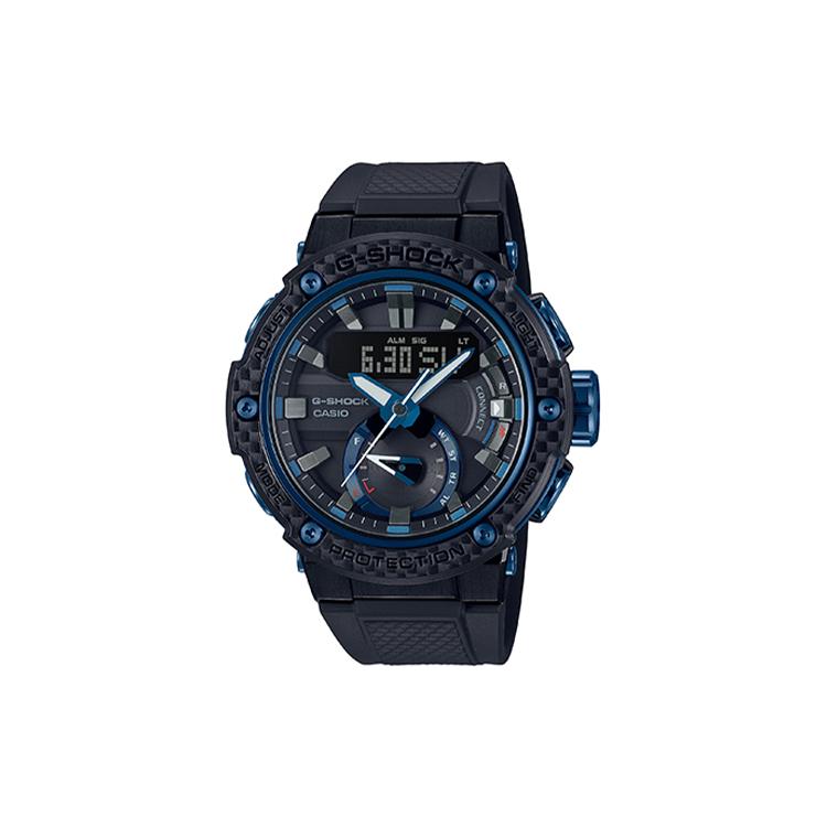 CASIO Men G-STEEL Series 49.4mm Black Watch GST-B200X-1A2PRT Black/Blue Case