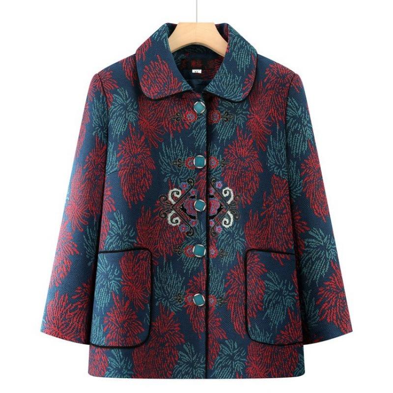 

Весенне-осенние новые пальто 0 одежда для пожилых женщин осенне-зимние бархатные топы больших размеров 5XL [Recommended 150-80 kg]