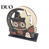 Decorative Paper Napkin Stand Halloween Wood Holder, Rustic Ghost Skeleton Owl Pumpkin Dispenser, Gift for Lovers Vintage Tabletop Standing