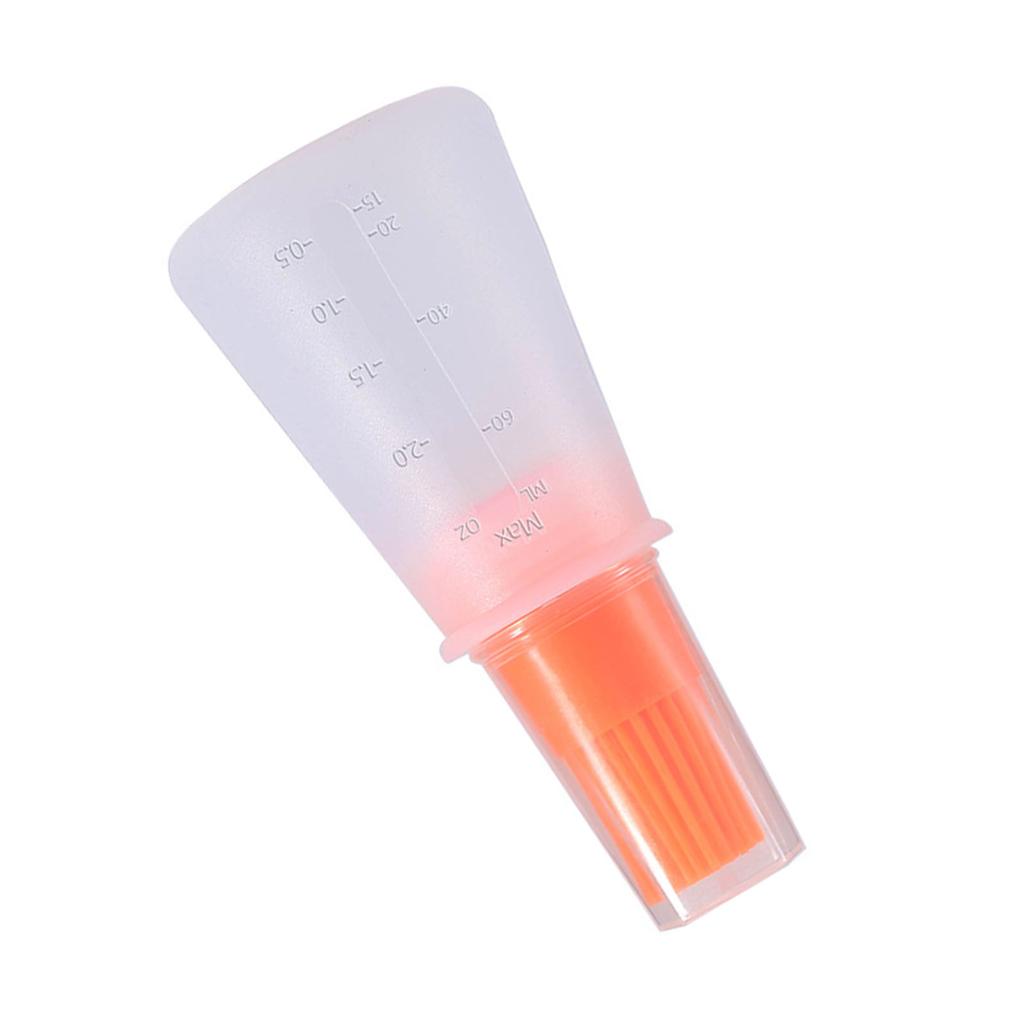 Silikonölflasche Pinsel Outdoor BBQ Würzpinsel mit Skala Barbecueölpinsel Küchenhelfer
