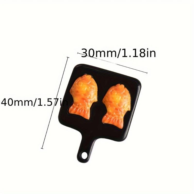 Forma de Assar Preta Snapper Assada Miniatura Comida Brinquedo Acessórios DIY Brinquedos de Mesa Adesivos de Geladeira