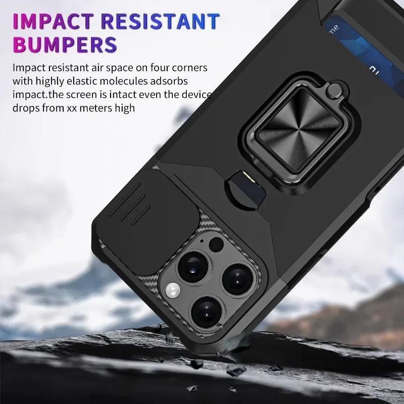 מגן טלפון נייד עם טבעת שריון, סוגר עדשה, הגנה מפני חלון, באיכות צבאית, לאייפון 16 15 14 13 12 11 פרו מקס