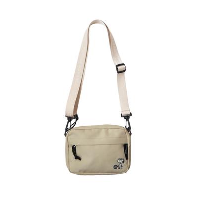 PEANUTS Snoopy Umhängetasche [Mini-Umhängetasche] 2-Wege-Umhängetasche, Kompakte Aufbewahrung, Leicht, Reisen, Bestickt, SOLEIL, Unisex, Erwachsener, Hell
