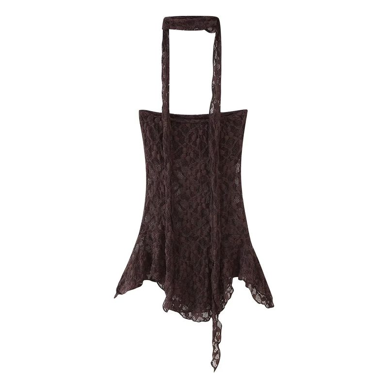 Zbzr Spring New Women Clothes Transparent Slim Fit Scarf Lace Top Trumpet Pants 6050325 6050339