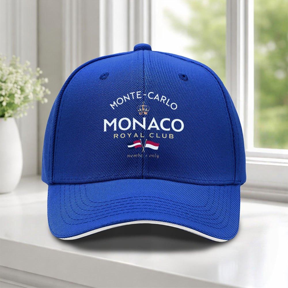 Monaco Royal Club Baseball Cap  Adjustable Duckbill Hat for Unisex Lightweight Outdoor Sports Weddings Parties Golf Cycling