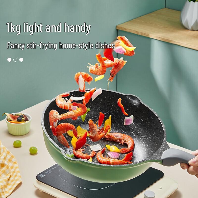 COOKER KING 32cm Maifan Stone Non-Stick Micro-Pressure Wok