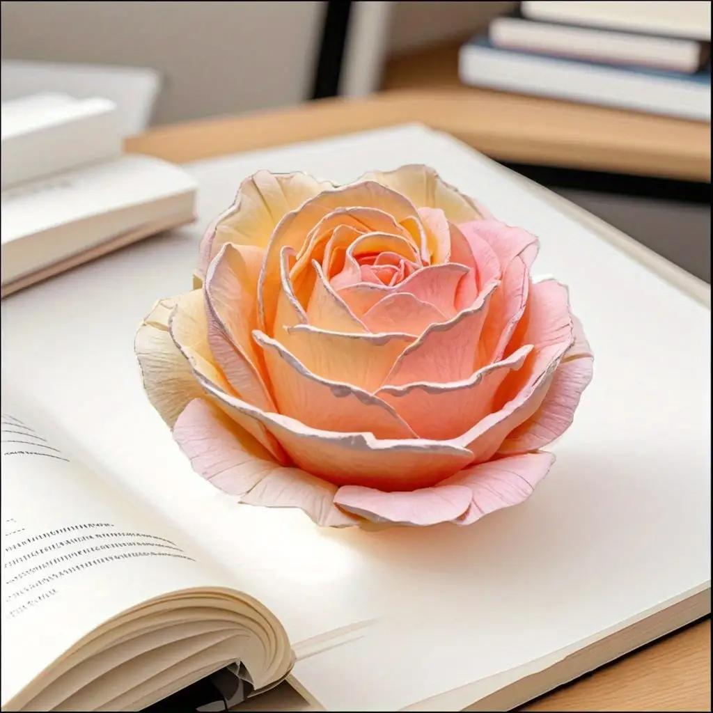 Resin Casting Silicone Mold - Floral Rose Design Jewelry and Soap Making Tool, High-Quality Flexible Silicone Suitable for DIY Crafts, Home D