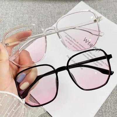Rosa Verlauf Myopiebrille Herren Damen Trendige Blaulichtfilterbrille Minus Dioptrie Kurzsichtig Brillen für Damen