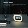 Night Light Music Alarm Clock Cartoon Voice Control Table Clock LED Digital Clock USB Rechargable Home Decoration