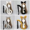 Anime Cat Ear Headband Tail Set Cosplay Party Plush Feline Accessory Adult Fans