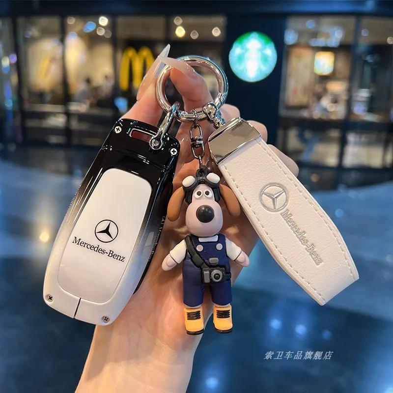 REE4 Car Key Case Cover for Mercedes-Benz A B C E G S Class CLA CLS GLA GLB GLC GLE GLS EQA EQB EQC 3 Buttons Auto Accessories