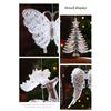 Christmas Clear Acrylic Hanging Ornament Glitter Snowflake Butterfly Reindeer Dancing Girl Tree Angel Wing Key Wreath Xmas Hanging Decoration