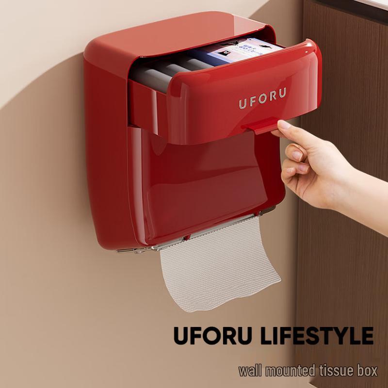Punch-Free Wall-Mounted Tissue Holder