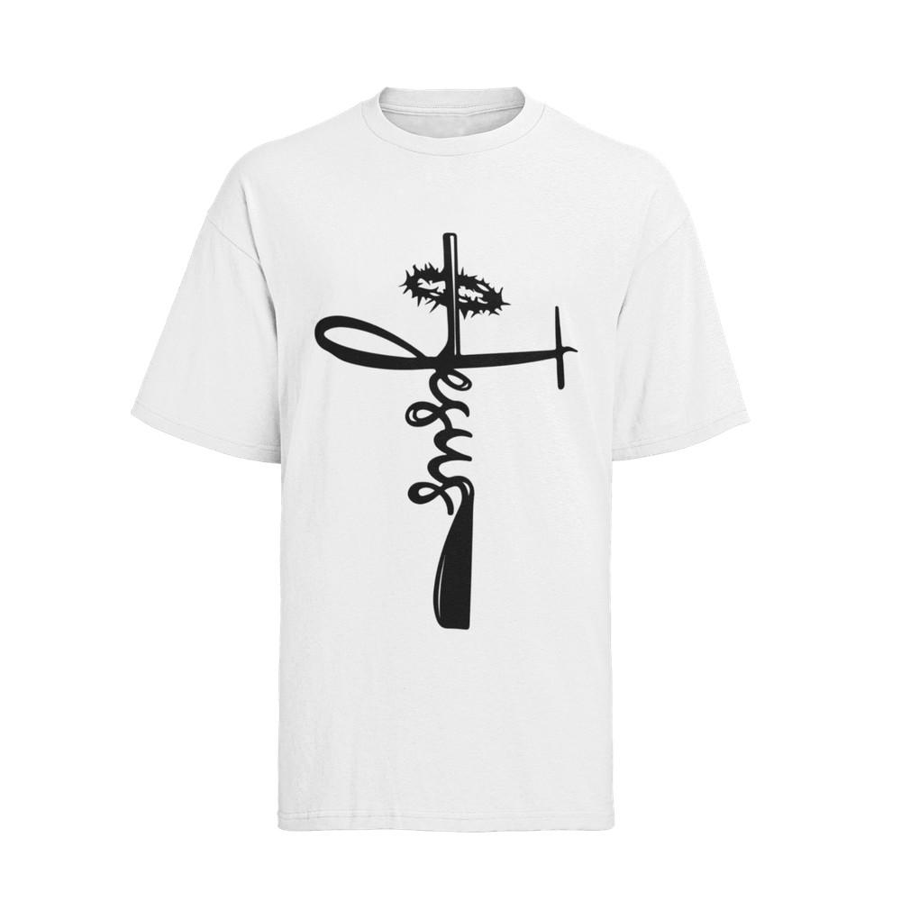 Herren T-Shirt Bio Baumwolle Jesus Is King Gott Bibel Love Beten Kirche Glauben