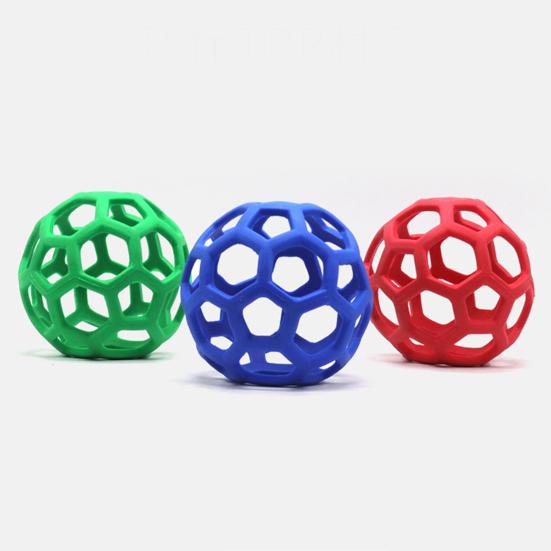 Dog Puppy Hollow Bell Tennis Ball Chew Scratch Playing Training Molar Pet Toy