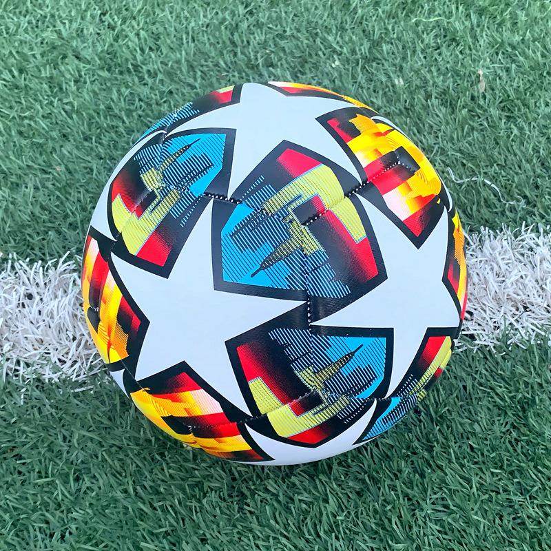Premier League Size 5 Thickened Match Ball - Suitable for Champions League & World Cup, Machine-Sewn Football