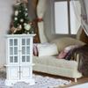 Handcrafts Miniature Corner Bookshelf Wood Model Figurine For Doll House Decoration Living Room Scene Setting Furniture