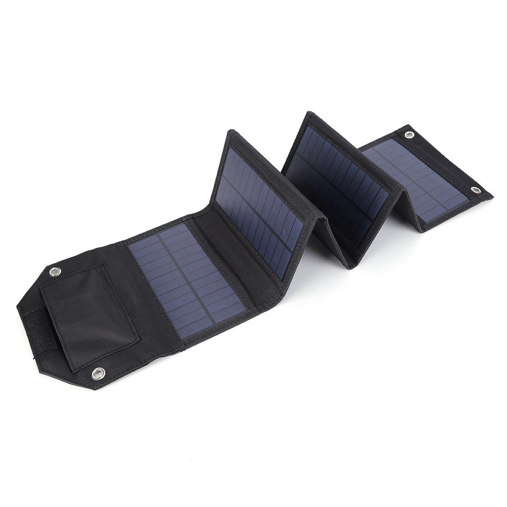 12W Solar Panel Charger Polysilicon PET Lamination 6 Fold Portable Solar Battery Charger Lightweight for Tourism Camping Hiking