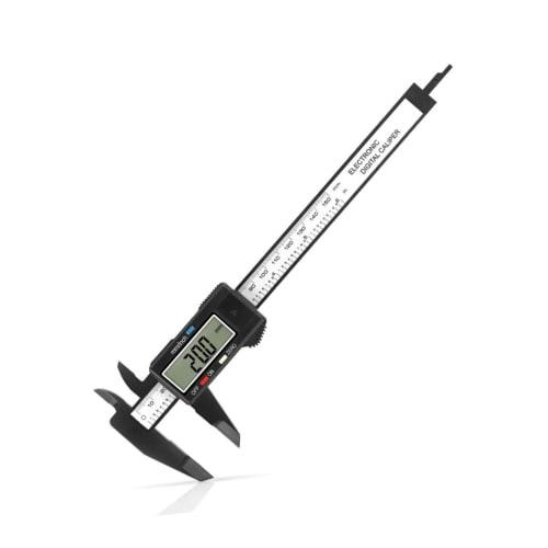 

YFFSFDC Digital Caliper, 0-150mm, Carbon Fiber, Large LCD Display, Measures Outer Diameter, Inner Diameter, Depth, and Step, High-Quality, Battery Inc