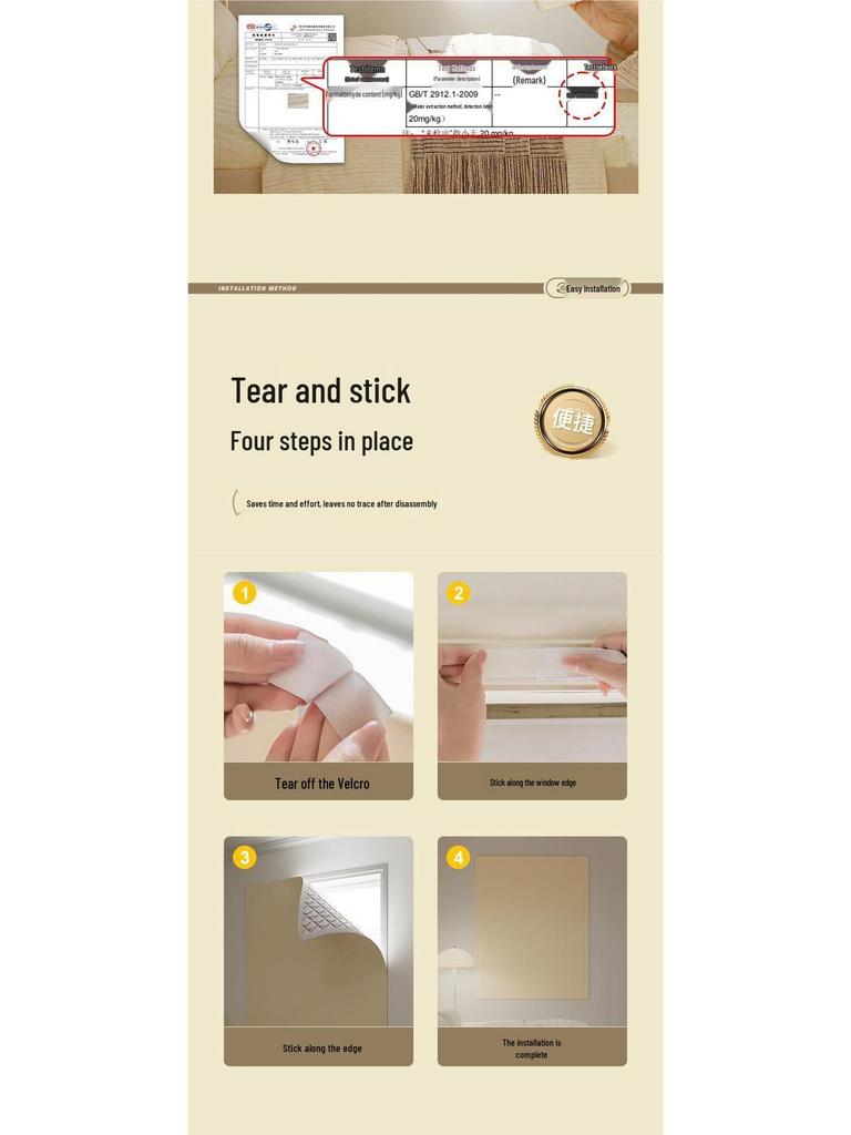 Soundproof Velcro Blackout Window with Easy Installation