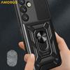 Für Samsung Galaxy S26+ Hülle mit Schiebe-Kameradeckel PC + TPU Ständer Handyhülle